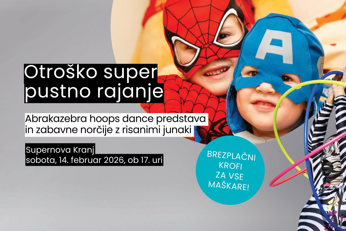 Pustno rajanje z risanimi junaki tudi Supernovi v Kranju